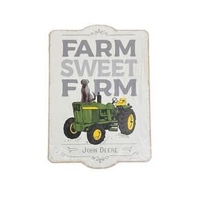 Open Road Farm Sweet Farm Wood Sign John Deere & Dog  5“ x 8“